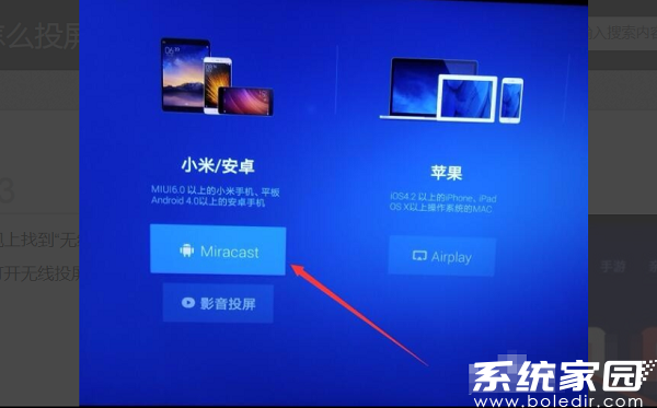 投屏协议选择界面