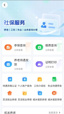 社保查询功能示意图